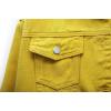 imagechouyatou Womens Casual Light Button Up Candy Color Short Denim Trucker JacketYellow