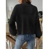 imagechouyatou Womens Floral Embroidered Cropped Cardigans VNeck Button Down Short Cardigan SweatersBlack