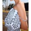 imagechouyatou Womens Summer Floral Print 2 Piece Outfits Spaghetti Strap Crop Top ampamp Ruffle Swing Long Skirt SetWhite