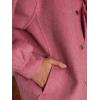 imagechouyatou Womens Winter Casual Wool Blend Crop Trench Coat Stand Collar Button Down Loose Short JacketPink