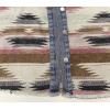 imagechouyatou Womens Ethnic Aztec Geometric Pattern Frayed Denim Jean Jacket ShacketsBrown