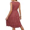 imageMOLERANI Women Summer Dresses Sleeveless Casual Loose Swing Button Down Midi Dress with Pockets02polka Dot Red White