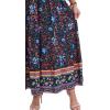 imageOSTOO Womens 2025 Summer Short Sleeves Boho Floral Print Tiered Casual Flowy Long Maxi DressDark Blue