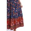 imageOSTOO Womens 2025 Summer Short Sleeves Boho Floral Print Tiered Casual Flowy Long Maxi DressDeep Blue Flowers