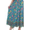 imageOSTOO Womens 2025 Summer Short Sleeves Boho Floral Print Tiered Casual Flowy Long Maxi DressFloral Green