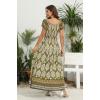 imageOSTOO Womens 2025 Summer Short Sleeves Boho Floral Print Tiered Casual Flowy Long Maxi DressGreen Flowers