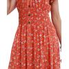 imageOSTOO Womens 2025 Summer Short Sleeves Boho Floral Print Tiered Casual Flowy Long Maxi DressTangerine Flowers