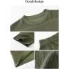 imagechouyatou Women s 2 Piece Knit Sets Short Sleeve Sweater TShirt and Shorts Two Piece Outfits SleepwearArmy Green