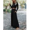 imagechouyatou Womens 2 Piece Outfits Rib Knit Long Sleeve Crop Top Sweater Wide Leg Pants Matching SetsBlack