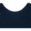 imagechouyatou Womens 2 Piece Outfits Rib Knit Long Sleeve Crop Top Sweater Wide Leg Pants Matching SetsNavy Blue