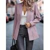 imagechouyatou Womens Casual Business Open Front Long Sleeve Notch Lapel Office Blazer JacketPurple