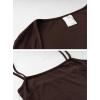 imagechouyatou Womens Sexy Ribbed Knit Cropped Shrug Cardigan and Spaghetti Strap Maxi Tank Dress Sets 2 Piece Sweater OutfitsCoffee Brown