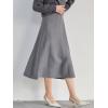 imagechouyatou Womens Sweater Skirt Set Cross Wrap Front Sweater Midi Skirt Sets 2 Piece OutfitsGrey