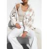 imagechouyatou Womens Winter Fuzzy Sherpa Jacket Boyfriend Fleece Color Block Plaid Button Down Shacket CoatApricot