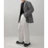 imagechouyatou Mens Plaid Pattern Wool Blazer Sports Coat Casual Notched Lapel Single Breasted Wool Pea CoatBrown