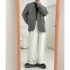 imagechouyatou Mens Plaid Pattern Wool Blazer Sports Coat Casual Notched Lapel Single Breasted Wool Pea CoatBrown