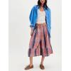 imagechouyatou Womens Retro Plaid Wide Leg Croppped Pants Y2k Baggy Culottes Capri Palazzo Pants with PocketsPink