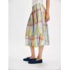 imagechouyatou Womens Retro Plaid Wide Leg Croppped Pants Y2k Baggy Culottes Capri Palazzo Pants with PocketsYellow