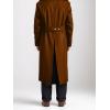 imagechouyatou Mens Winter Double Breasted Long Wool Trench Coat Notched Lapel Wool Blend Pea Coat with PocketsBrown