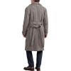 imagechouyatou Mens Winter Houndstooth Wool Coat Business Casual Single Breasted Long Wool Blend Trench CoatDark Apricot