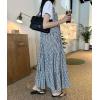 imagechouyatou Womens Retro Plaid Suspender Maxi Dress Sleeveless Ruffle Tiered Overall Jumper Long DressBlack