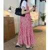 imagechouyatou Womens Retro Plaid Suspender Maxi Dress Sleeveless Ruffle Tiered Overall Jumper Long DressRed