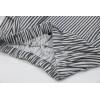 imagechouyatou Womens Vertical Striped High Waist Maxi Skirt Vintage Floral Cotton Long Skirt with PocketsGray
