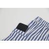imagechouyatou Womens Vertical Striped High Waist Maxi Skirt Vintage Floral Cotton Long Skirt with PocketsNavy