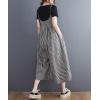 imagechouyatou Womens Plaid Wide Leg Romper Long Pants Loose Fit Baggy Sleeveless One Piece Capri Jumpsuit CulottesBlack
