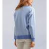imagechouyatou Womens 2025 Button Down V Neck Cardigans Herringbone Striped Sweater Cardigan Jacket Outerwear CoatLight Blue