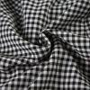 imagechouyatou Womens Cute Short Sleeve Gingham A Line Mini Dress Plaid Button Down Ruffle Short Shirt DressBlack