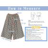 imagechouyatou Womens Cotton Linen Pants Elastic Waist Plaid Gingham Wide Leg Capri Palazzo PantsBlue Gingham