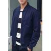 imagechouyatou Mens Classic Fit Cotton Lightweight Bomber Jacket Small Blue