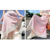 imagechouyatou Womens Casual Elastic Waist Plaid Skirt Lace Eyelet Ruffle Skirt Gingham Swing Midi Long SkirtPink