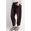 imagechouyatou Womens High Waisted Baggy Crop Corduroy Pants 2025 Fall Casual Barrel Harem Pants TrousersBlack