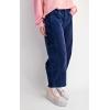 imagechouyatou Womens High Waisted Baggy Crop Corduroy Pants 2025 Fall Casual Barrel Harem Pants TrousersNavy Blue