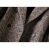 imagechouyatou Womens Winter Herringbone Stripe Long Wool Coat Double Breasted Dressy Casual Trench Coat OvercoatBrown