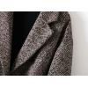 imagechouyatou Womens Winter Herringbone Stripe Long Wool Coat Double Breasted Dressy Casual Trench Coat OvercoatBrown