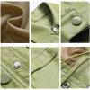imagechouyatou Women 2025 Casual Faux Leather Motorcycle Jacket Oversized Cropped Fall Leather Jacket OuterwearGreen
