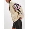 imagechouyatou Womens Fall Casual 2025 Floral Sweater Cardigans Oversized Button Down Chunky Knit Sweater CoatiganBeige
