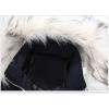 imagechouyatou Mens Casual Leather Spliced Warm Quilted Lined Parka Down Coat AnoraksNavy Blue