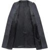 imagechouyatou Mens Classic Notched Collar Double Breasted Wool Blend Pea Coat Medium LongGrey
