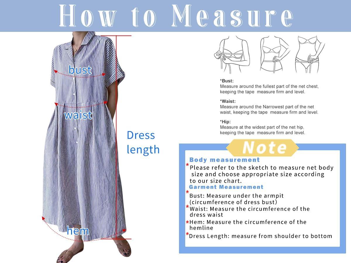 imagechouyatou Womens Cotton Striped Shirt Dress Button Up Short Sleeve Midi Long Shift Dress with PocketsPink