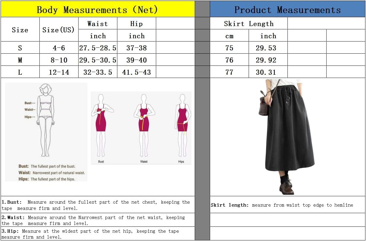 imagechouyatou Womens Elastic Waist Pleated Wool Skirt ALine Wool Blend Midi Long Skirt with PocketsGray