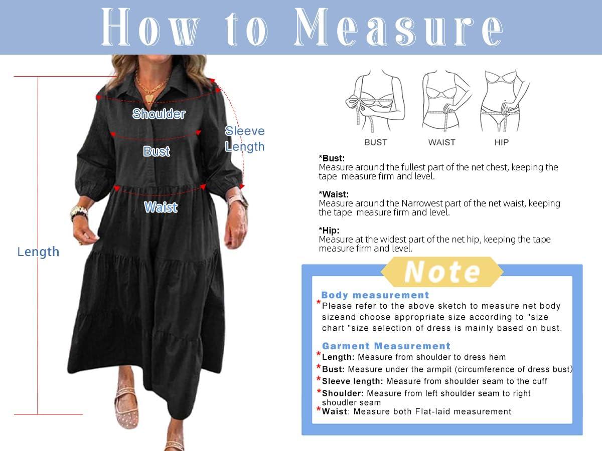 imagechouyatou Womens Loose Fit Puff Sleeve Maxi Tiered Babydoll Dress VNeck Cotton Long Button Down DressBlack