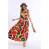 imageOSTOO Womens 2025 Summer Sleeve Boho Floral Print Casual Loose Flowy Maxi DressColorSun Flowers