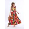 imageOSTOO Womens 2025 Summer Sleeve Boho Floral Print Casual Loose Flowy Maxi DressColorSun Flowers