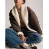 imagechouyatou Women Shawl Collar Sherpa Lined Faux Suede Leather Jacket Motorcycyle Dressy Casual Winter CoatCoffee