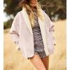 imagechouyatou Women Shawl Collar Sherpa Lined Faux Suede Leather Jacket Motorcycyle Dressy Casual Winter CoatPink