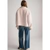 imagechouyatou Women Shawl Collar Sherpa Lined Faux Suede Leather Jacket Motorcycyle Dressy Casual Winter CoatPink